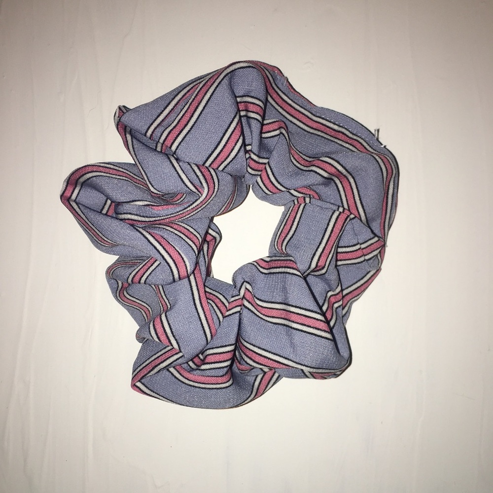Blue/Pink Stripe Scrunchie